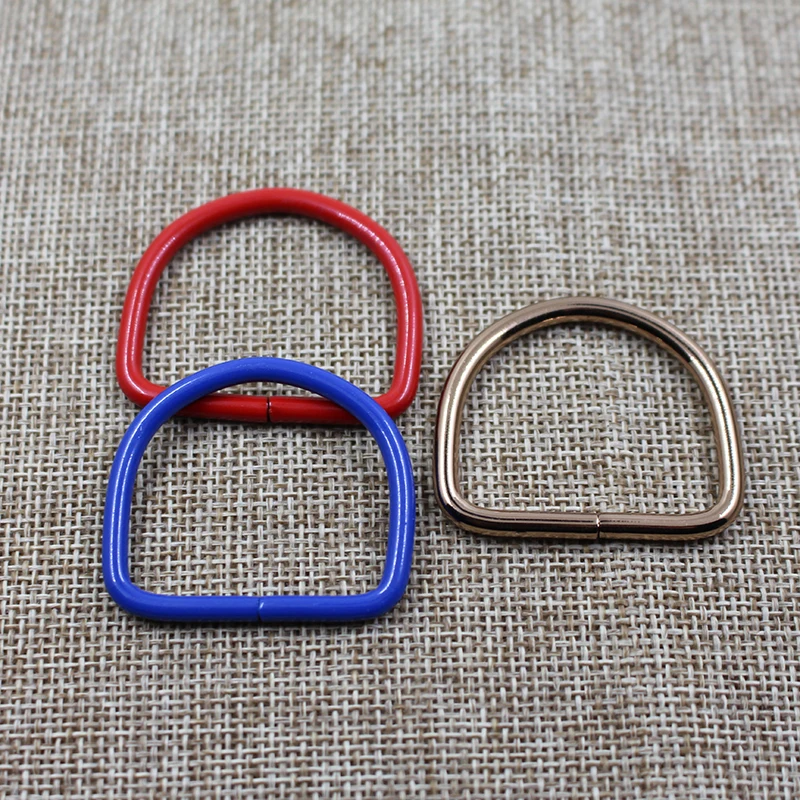 Factory wholesale Fashion colorful metal D ring belt buckle for bag