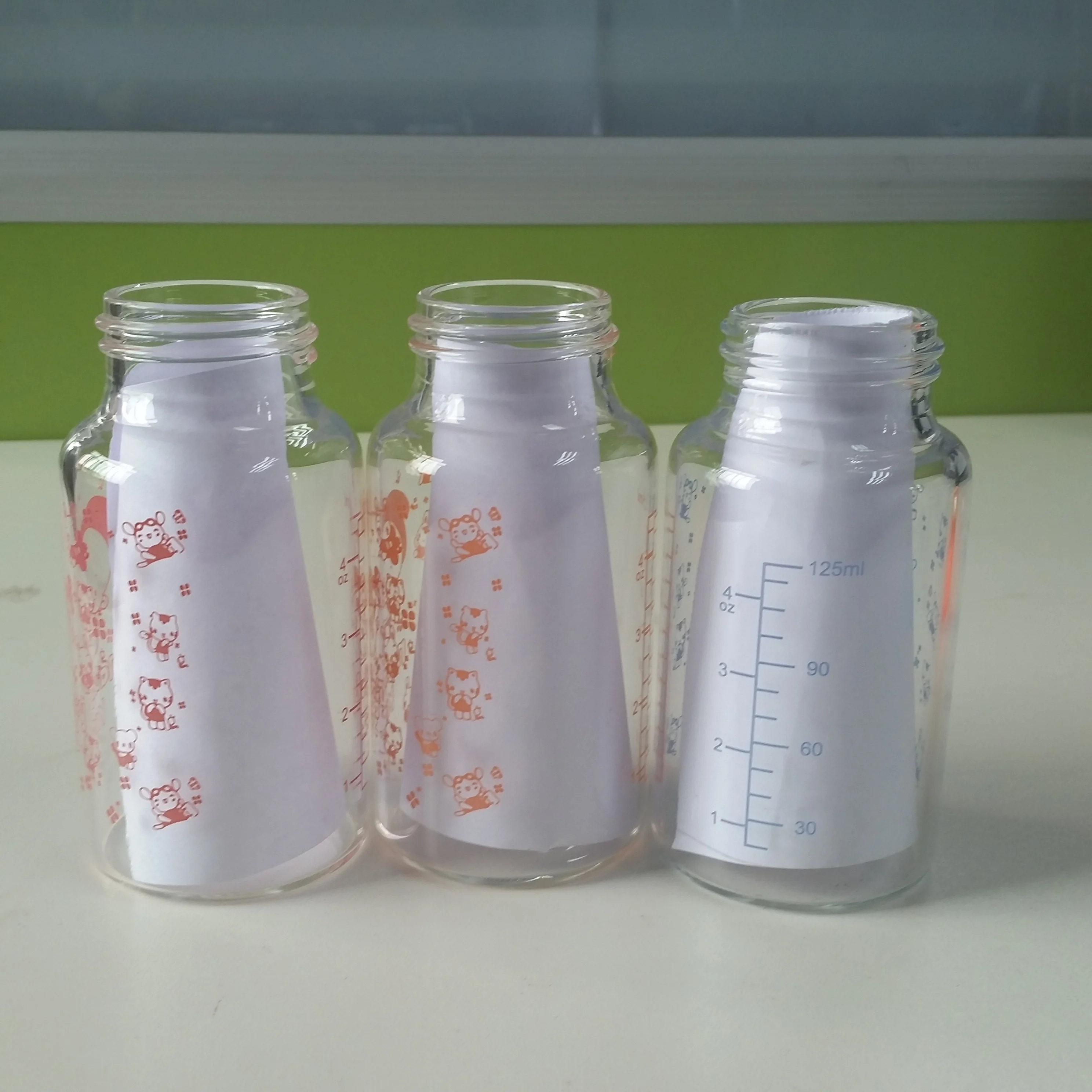 Healthy borosilicone glass milk bottle mamaderia vidiro biberon glass feeding bottle for newborn