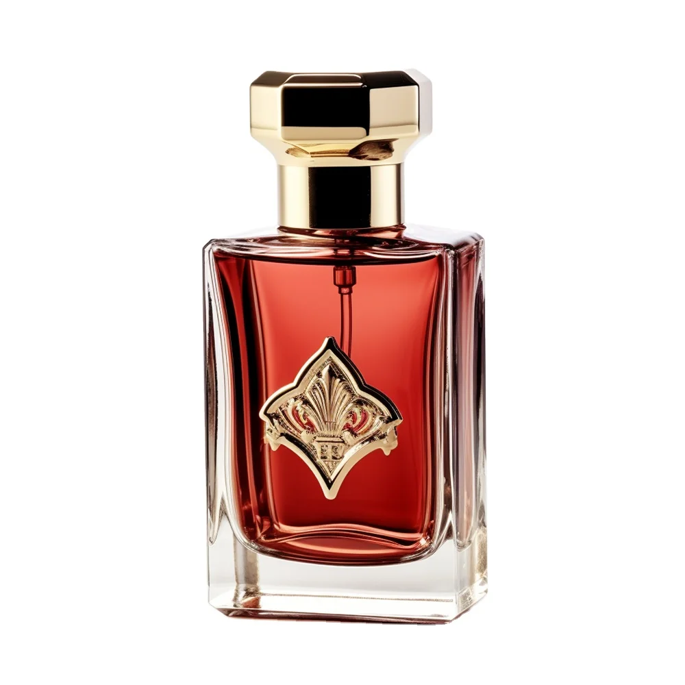 Square Metal Perfume Bottle Cap with Box Packaging Hexagonal Glass Bottle Unique Bear Shaped Perfume Bottle