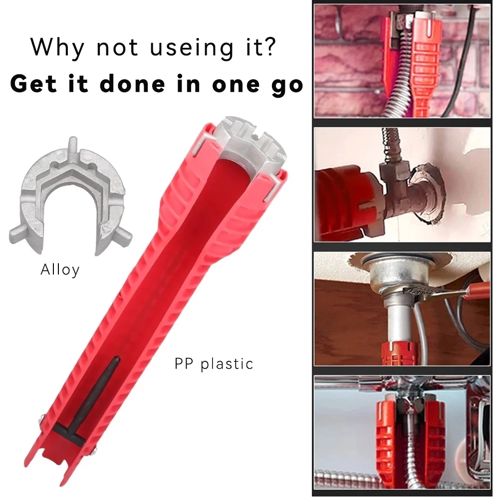 8 In 1 Sink Faucet Plumbing Tools Kitchen Bathroom Faucet Repairing Assembly Plumbing Flume Wrench
