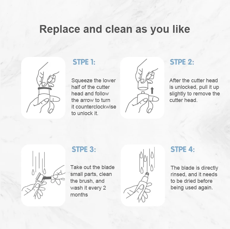 
Showsee Mini Nasal Hair Razor Nostril Shaver Portable Nose Hair Trmmer for Men 