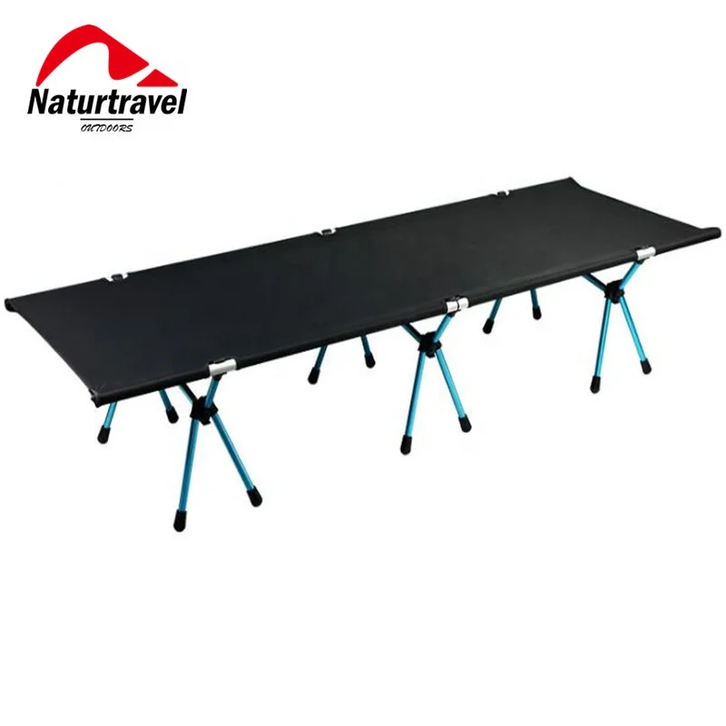 Naturtravel Aluminium Metal Outdoor Camping Hiking Folding Sleeping Cot Camp Bed For Adults