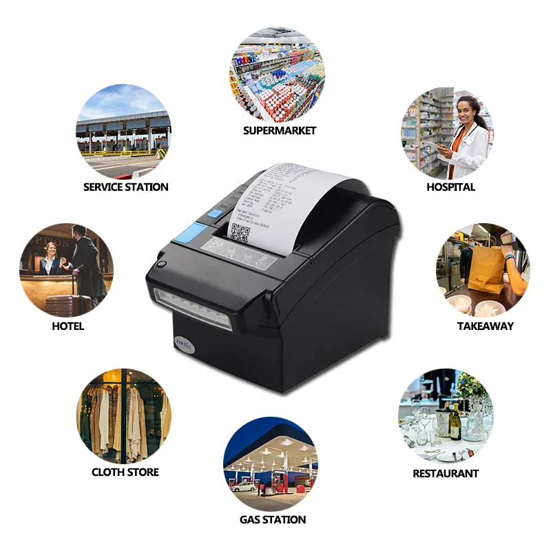 58 80 мм pos принтер USB Серийный Lan прямой тэрмичны прынтэр с удобным УФ-светом детектор