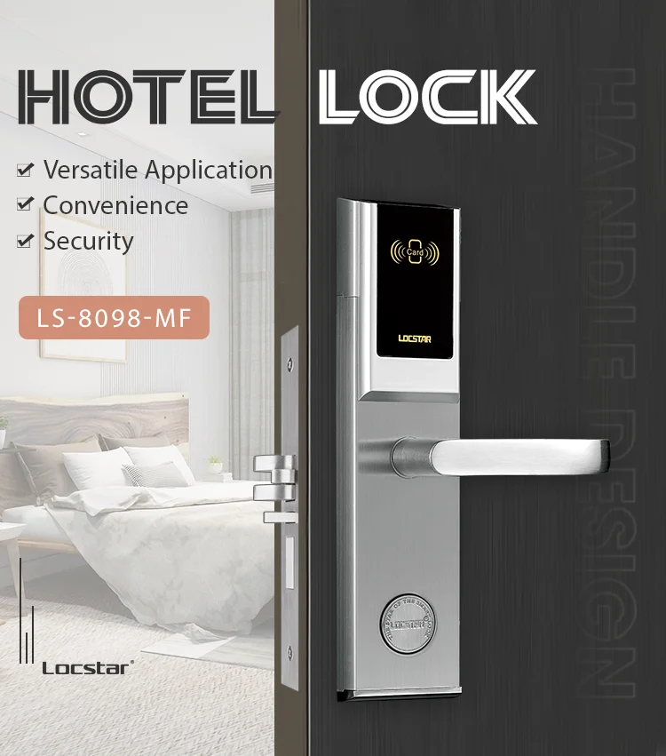 Locstar Intelligent Door Lock Rfid Hotel Locks System With Handle Guangdong-hyh Hardware Card Reader Digital Door Lock
