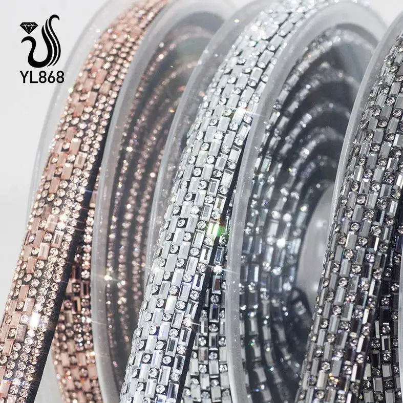 YALI Non Hotfix Resin Heat Transfer Loose Stone Mesh Fabric 3Mm Transparent Sewing On Roll Africa Hotfix Rhinestones For Clothes