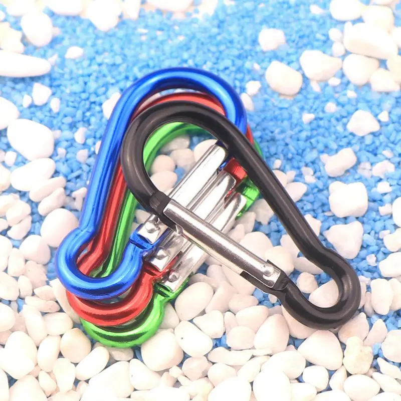 Hot sale 50mm colorful carabiner affordable high quality modern design carabiner clips for bottle bags and chargers