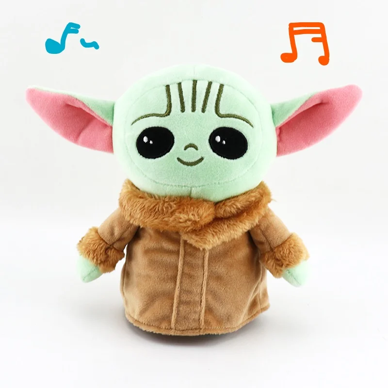 
In Stock Star- Wars Electric Musical Yoda Plush Toys Singing Baby Yoda , Baby Yoda Plush Talking Walking Toy Doll 