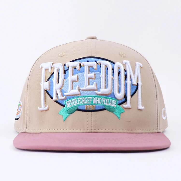 fitted snapback cap 3d embroidery custom gorras snapback hip hop two tone snapback