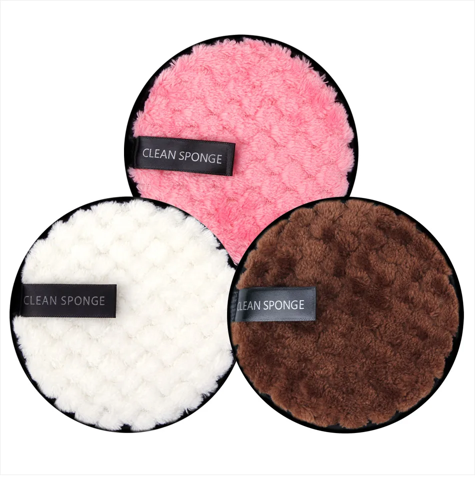 Reusable Microfiber Makeup Remover Pads with Storage Bag