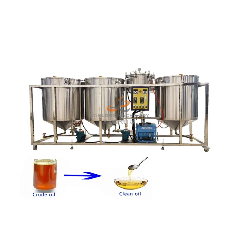 High oil yield use small cooking palm oil refinery plant sunflower refinery crude oil refining machine