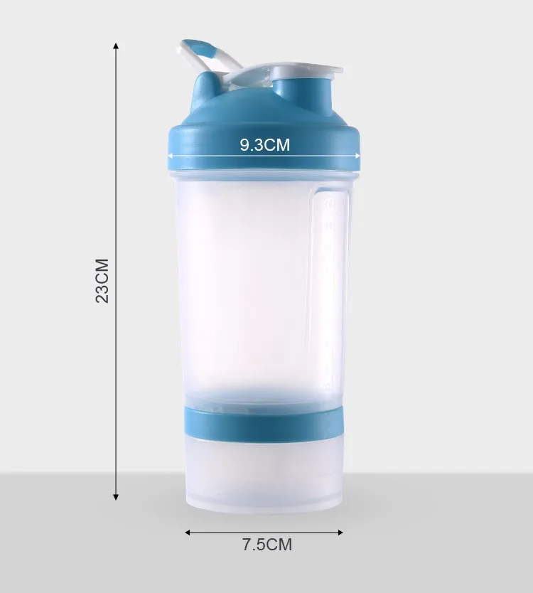 100% Leak Proof New herba life Nutrition Protein Shaker Bottle Non-Toxic 2 layer Shake Water Bottles bpa free