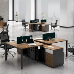 Modern design low partition 2 seater workstation/panel office table desk for 2 people/4 people
