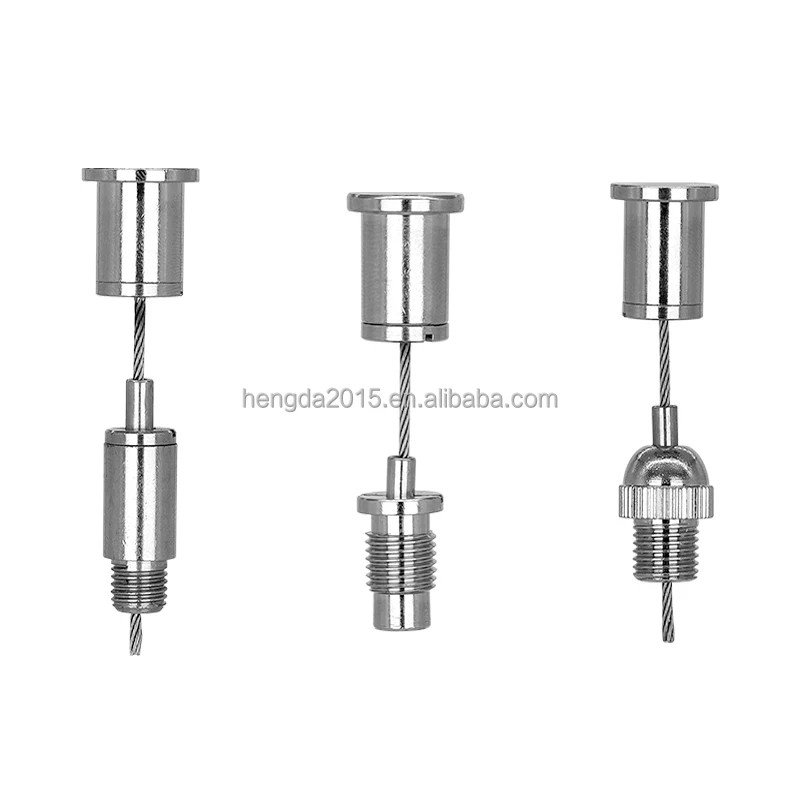 Factory cheap price lighting hardware kits steel wire ceiling panel hanging wire rope gripper