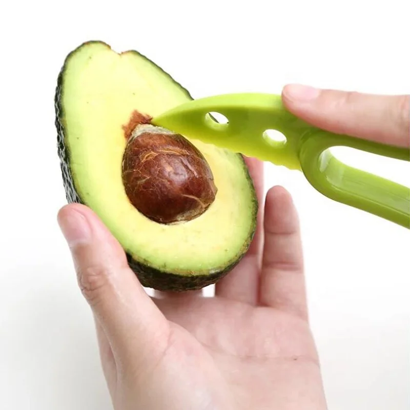 Многофункциональный пластиковый нож 3 в 1 для резки авокадо кухонные приспособления фруктов и овощей Овощечистка инструменты