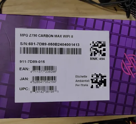 Новый MSI MPG Z790 карбоновый WIFI Z790 DDR5 LGA1700 разъем игровая материнская плата поддержка 13-й CPU z790 материнская плата