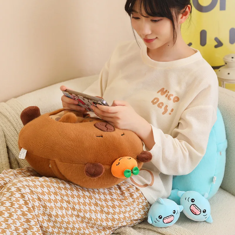 Baby Cute Custom Soft Shark Capybara Toys Backpacks bag Plush Capybara stuffed toys for kids