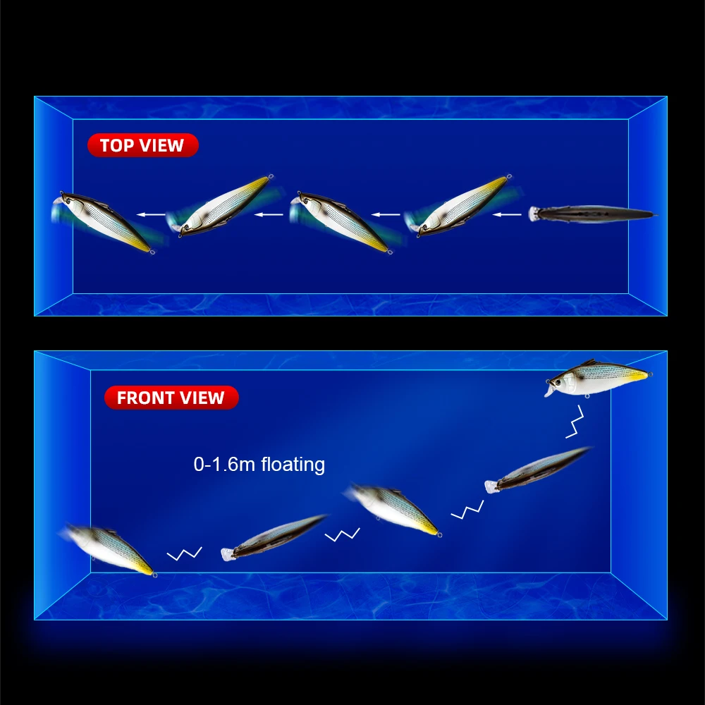 Surfcasting 140 мм (56 гр.) для тяжелой вибрации Погремушка типа с низким сопротивлением плавательными свойствами искусственные жесткий пластик приманки