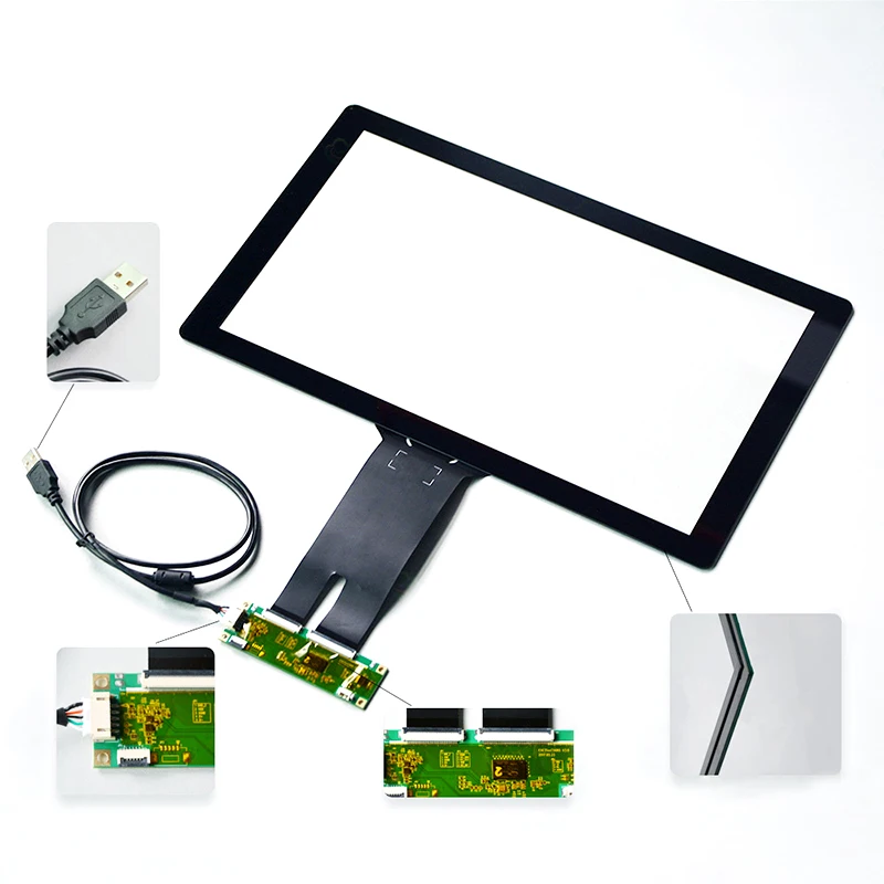 Waterproof ILITEK EETI Controller Board 10.1,15.6,17,17.3,18.5,19,21.5,23.6 Inch Usb Capacitive Customizable Touch Screen