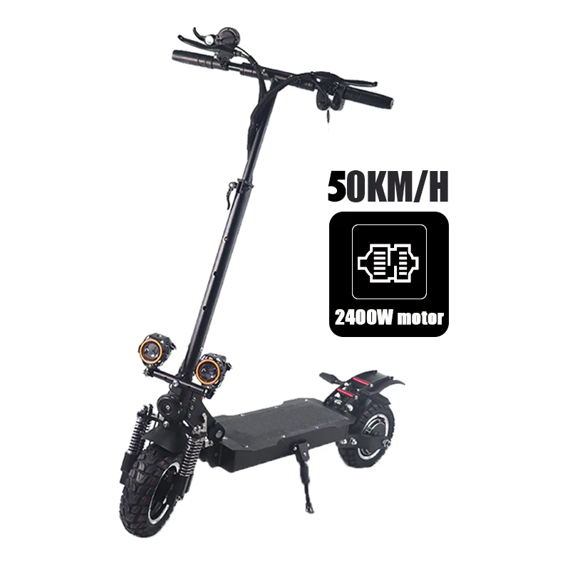M1 Pro 2400w 60v Dual Motor 10inch Off Road Tire Advanced Portable Folding Scooter Adult