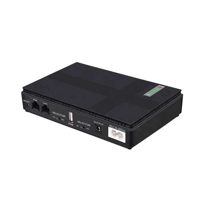 Jalon  Wifi Router Mini Dc Ups Poe Ups Output 9v 12v 15v 24v  DC UPS With 8800mAh