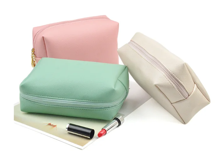Factory Customized Portable Waterproof PU Cosmetic Bag Travel Wash Storage Bag
