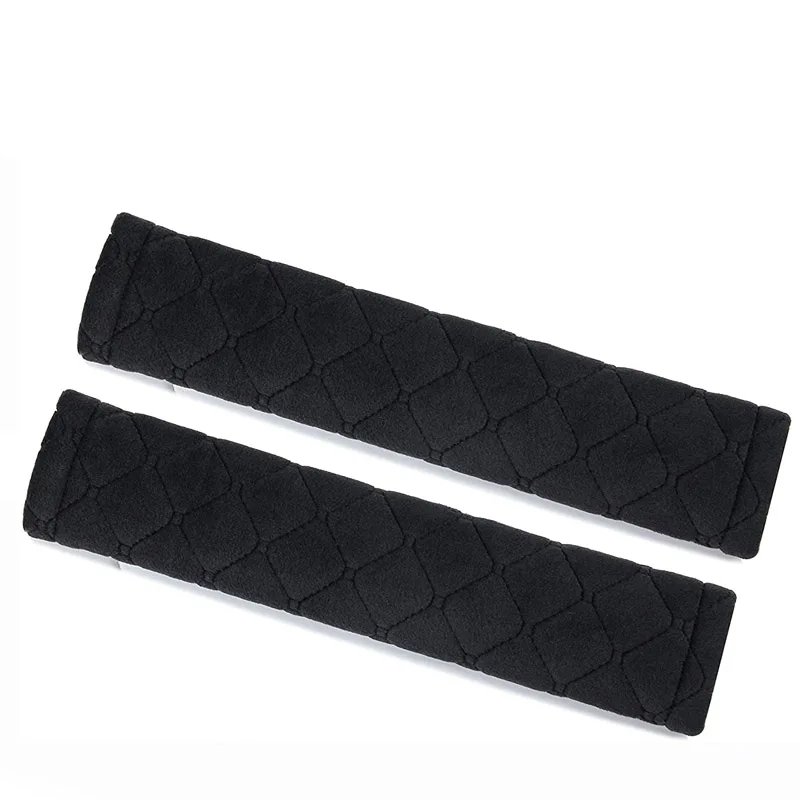 More comfortable driving Compatible with all cars and backpacks Black Soft Car Seat Belt Cover