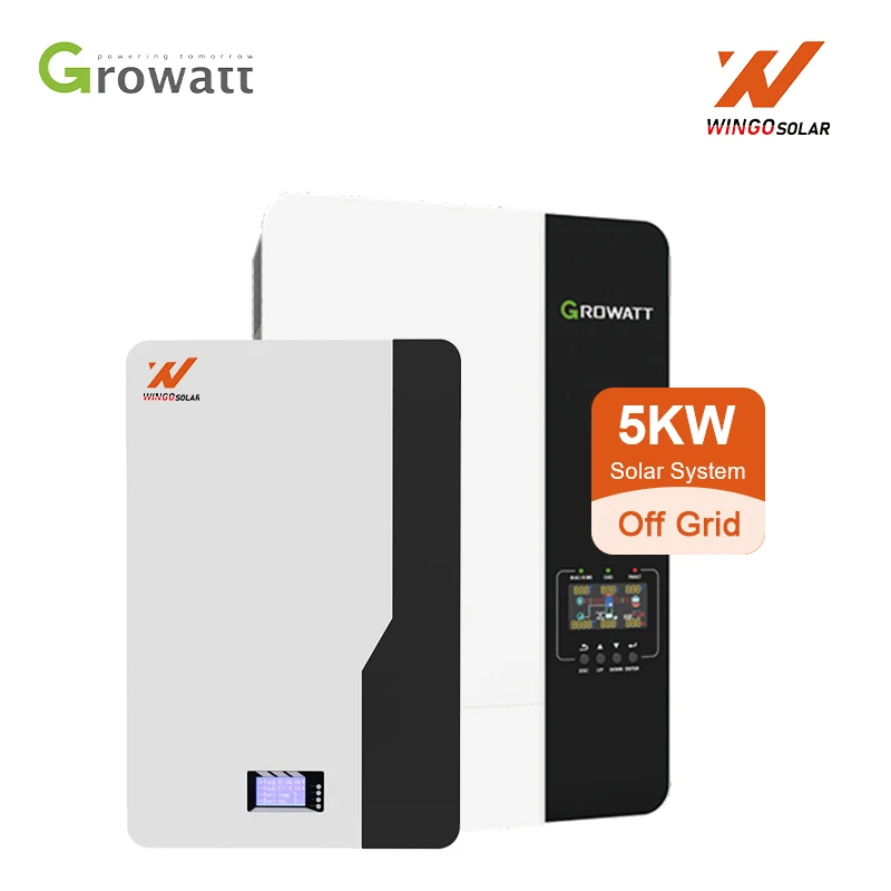 Wingosolar Off Grid Solar Energy System Complete Kit 1kw 3kw 5kw 5 kv Solar Power System Full Package for Home