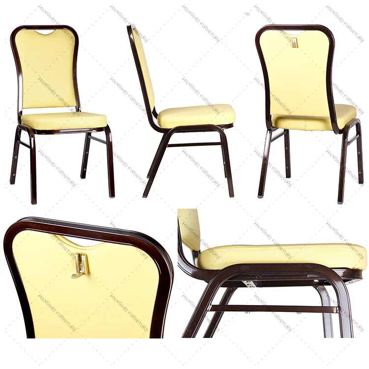 Foshan Hangmei wholesale banquet chair stackable metal hotel chair restaurant chair