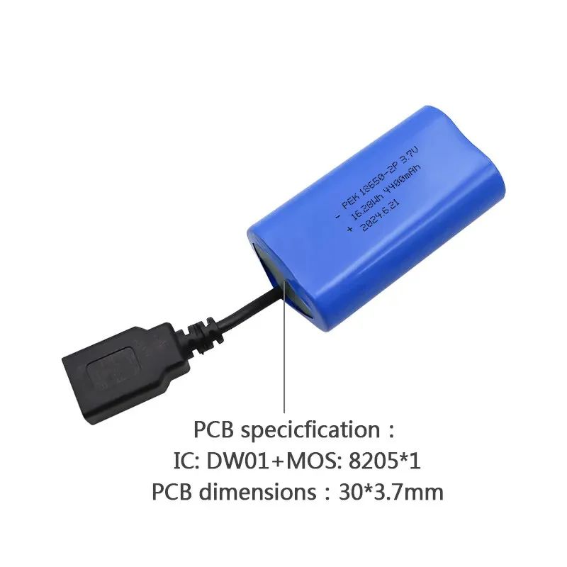 18650-2P PEEIK 4400mAh3.7V 16.28Wh Short Circuit Protection Temperature Control Smart Door Locks RC Planes Battery Manufacturers