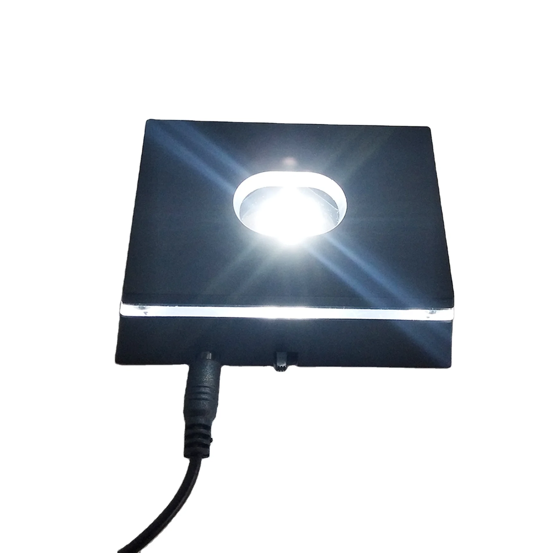 USB-кабель с питанием от аккумулятора или адаптера пластиковый светодиодный дисплей прямоугольный светильник для кристаллов