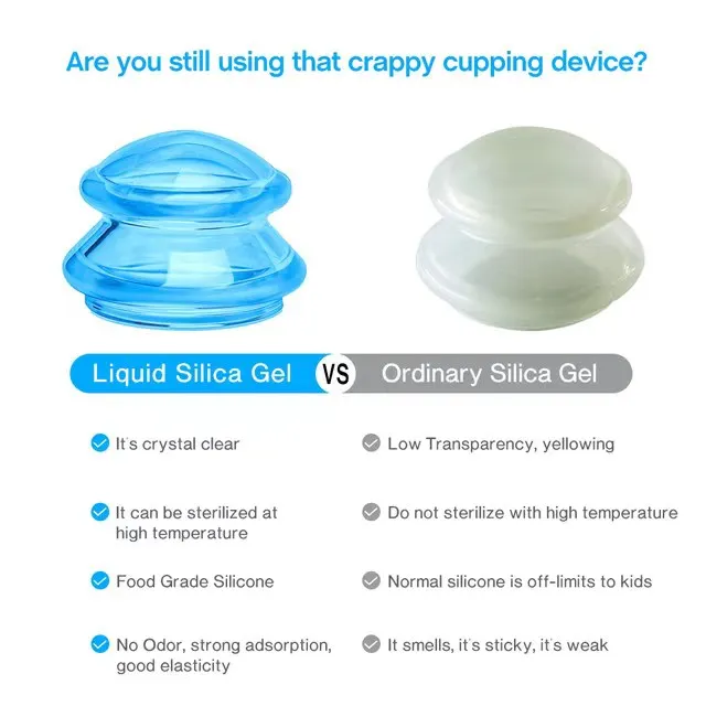 Silicone Massage Cups Vacuum Cupping Body Massager  Suction Cupping