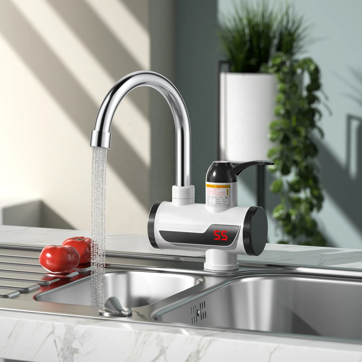 Plastic Contemporary 220V Faucet Instant Electric Water Heater Faucet Tap electric  instant kitchen water heater