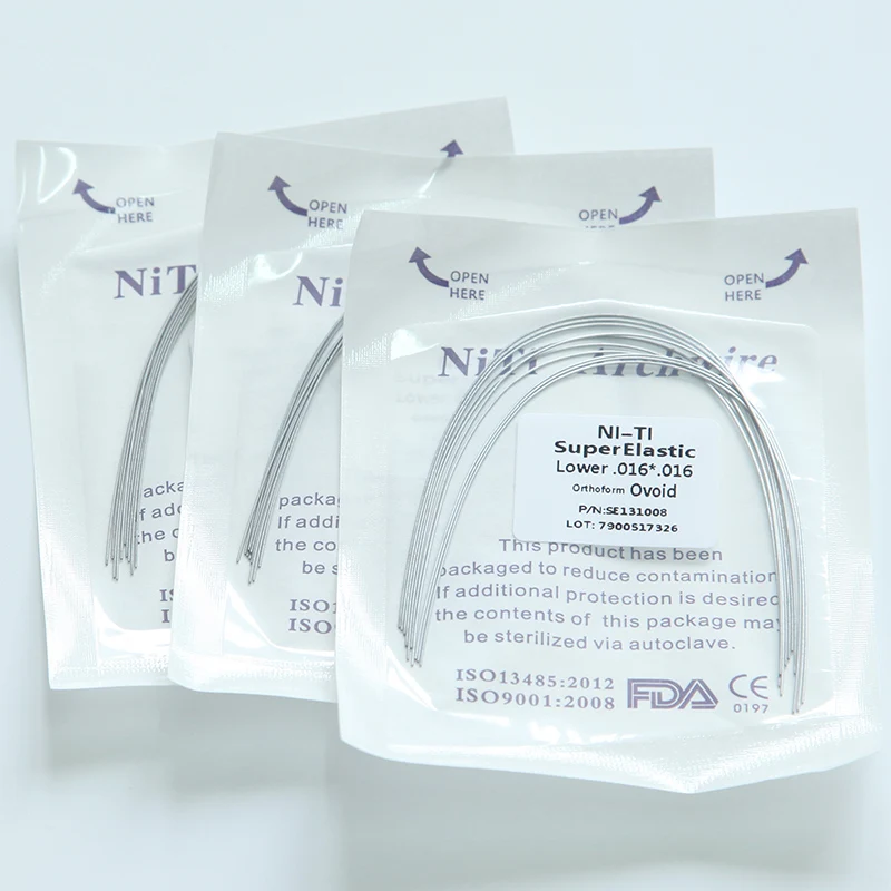 NiTi rectangular arch wires