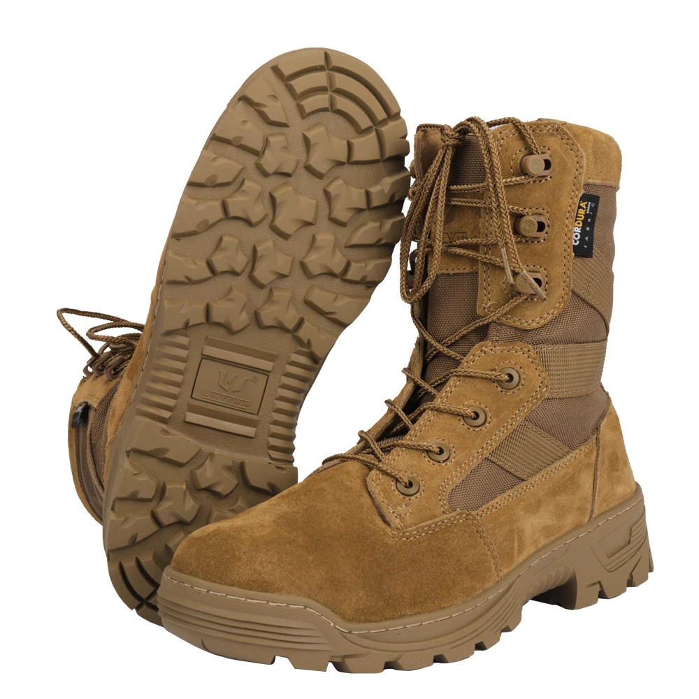 YAKEDA Men Boots Durable Leather Combat Botas Para Hombre Hiking Rafale Askeri Waterproof Erkek Training Botas Tactical Boots