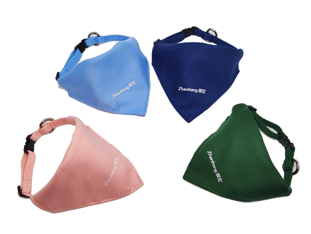 High Quality Silk Screen Printed Scarf Wholesale Custom Logo Dog Bandana