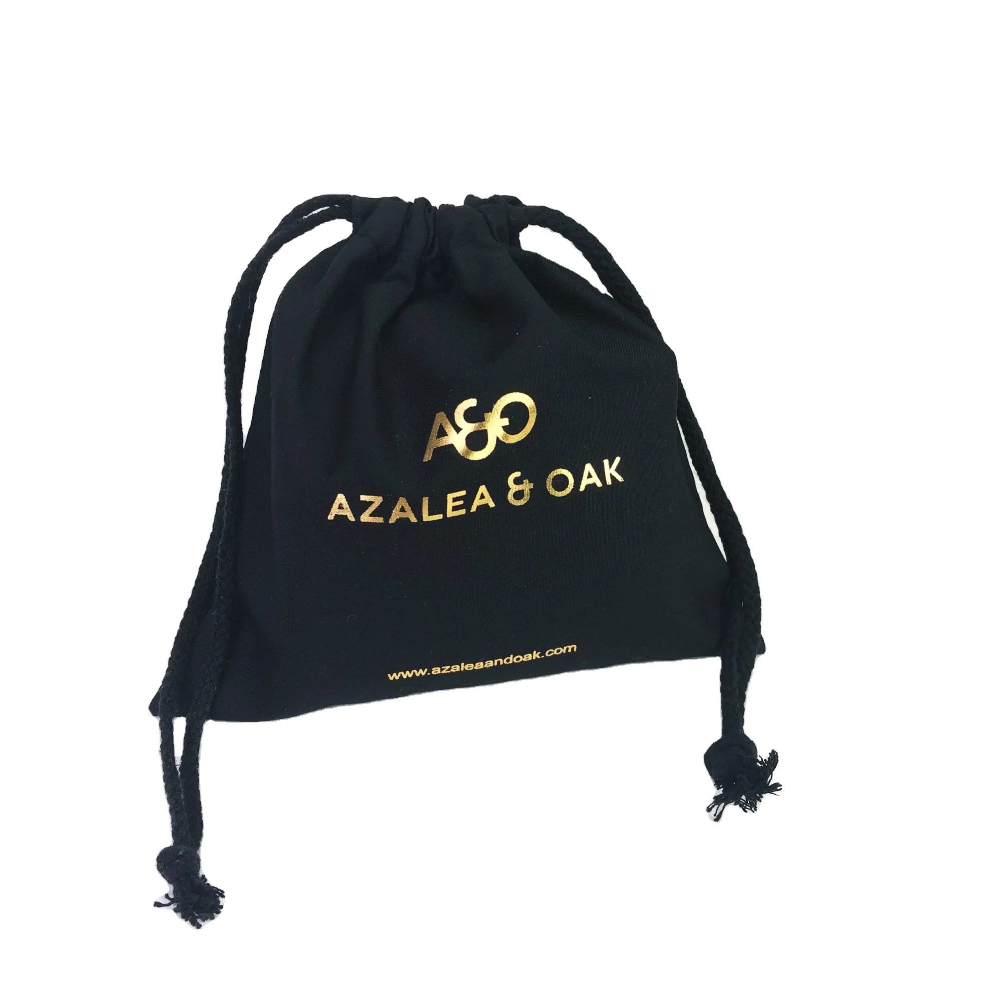 Оптовая продажа на заказ золотой фольги хлопок мешок одежды портативный дорожный мешок для хранения мешок для пыли