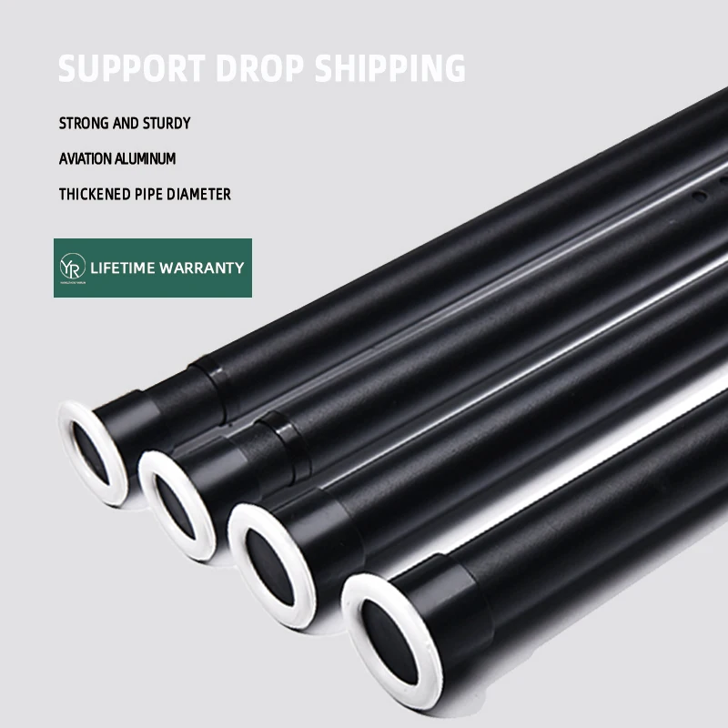 Новый дизайн 2,1-2,6 м водонепроницаемый антикоррозийный металлический телескопический стержень для ванной комнаты душевой карниз