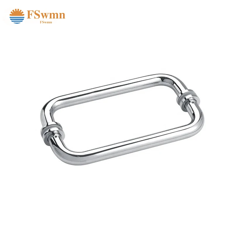 Custom Stainless Steel Bathroom Sliding Door Tube Handle Frameless Shower Door Pull Handle