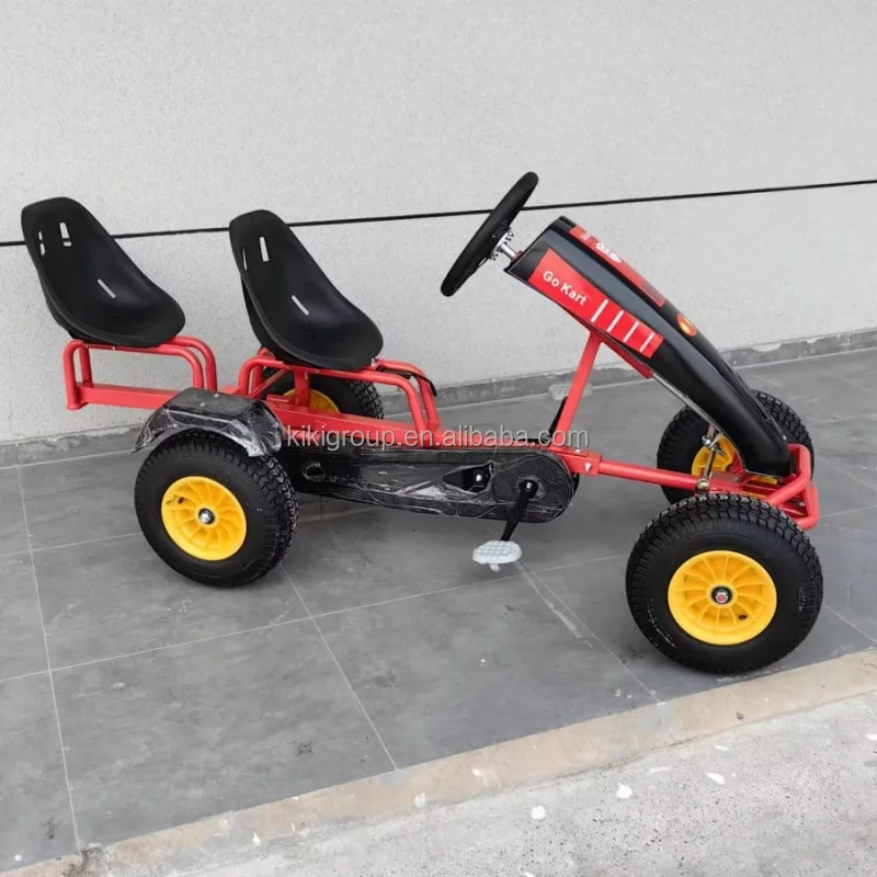 2023 New arrival lowest price manufacturer supply plastic heavy duty double seat pedal go cart