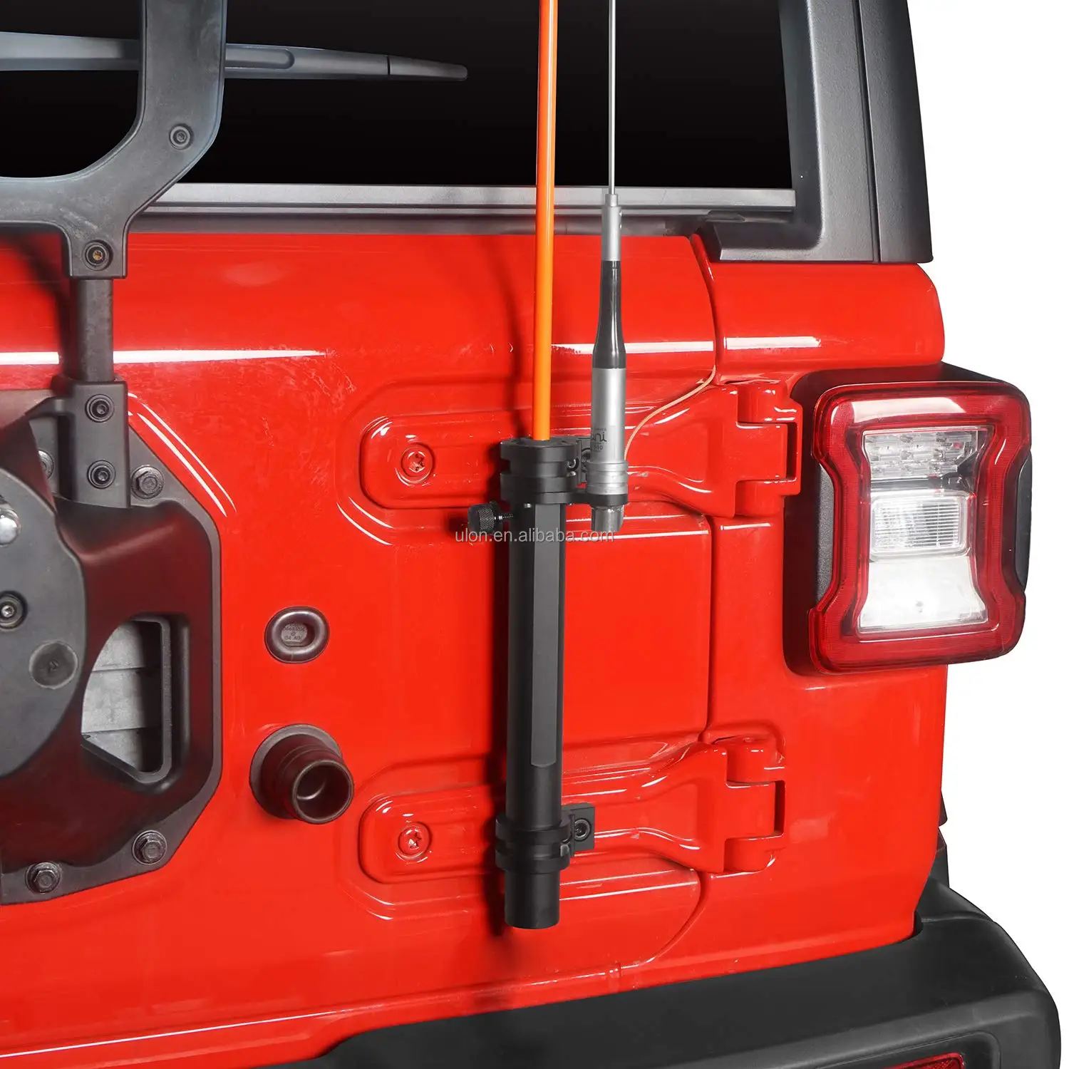 Factory Price JL Tailgate Hinge Mounted Single Flag & Antenna Holder Kit for Jeep JL Wrangler & JLU Unlimited 2018- 2024