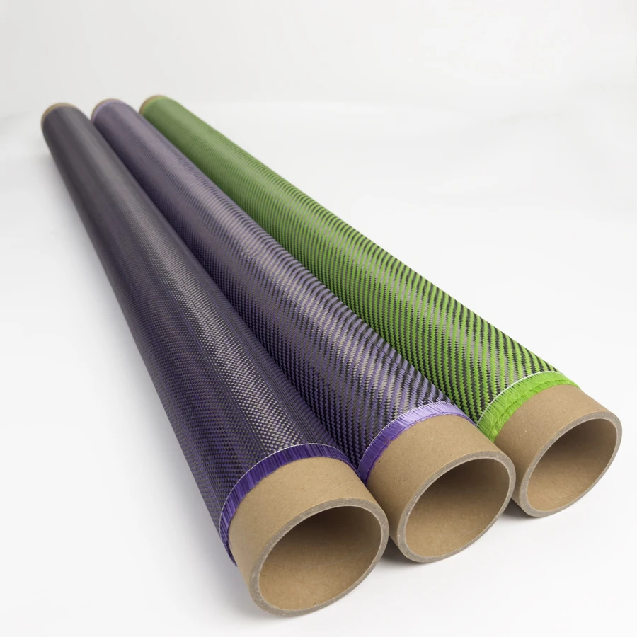 Factory custom high quality color carbon fiber cloth mixed jacquard 3K high strength fabric