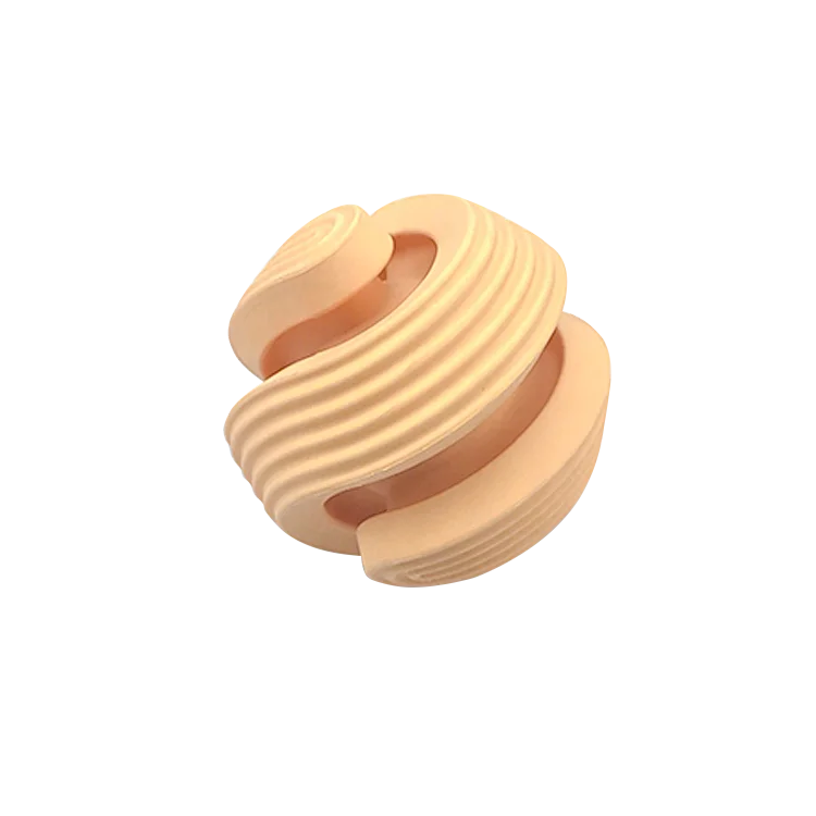 2021 pet products customized color and puzzle treat toy for dogs natural rubber ball