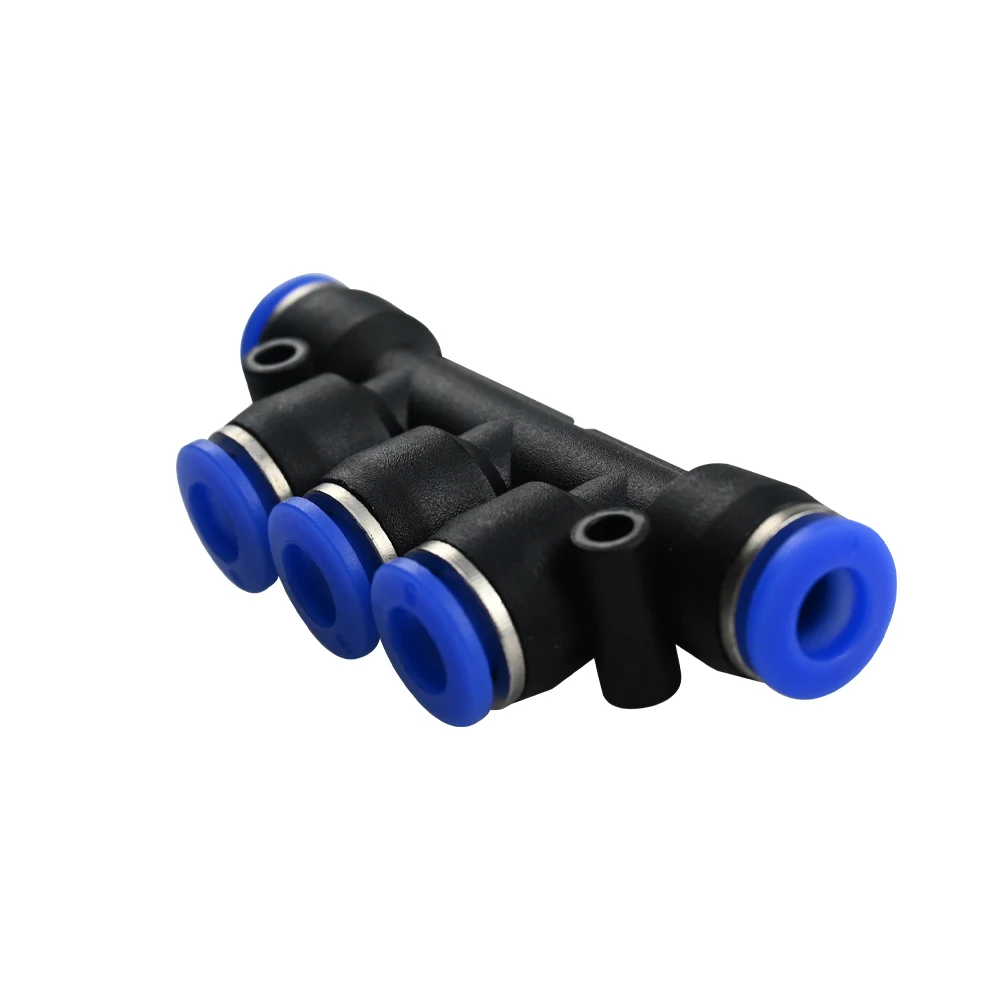 Custom Straight Union Blue Quick Tube Pneumatic Connector One Touch Plastic Fittings Push Fit Air Hose Connectors
