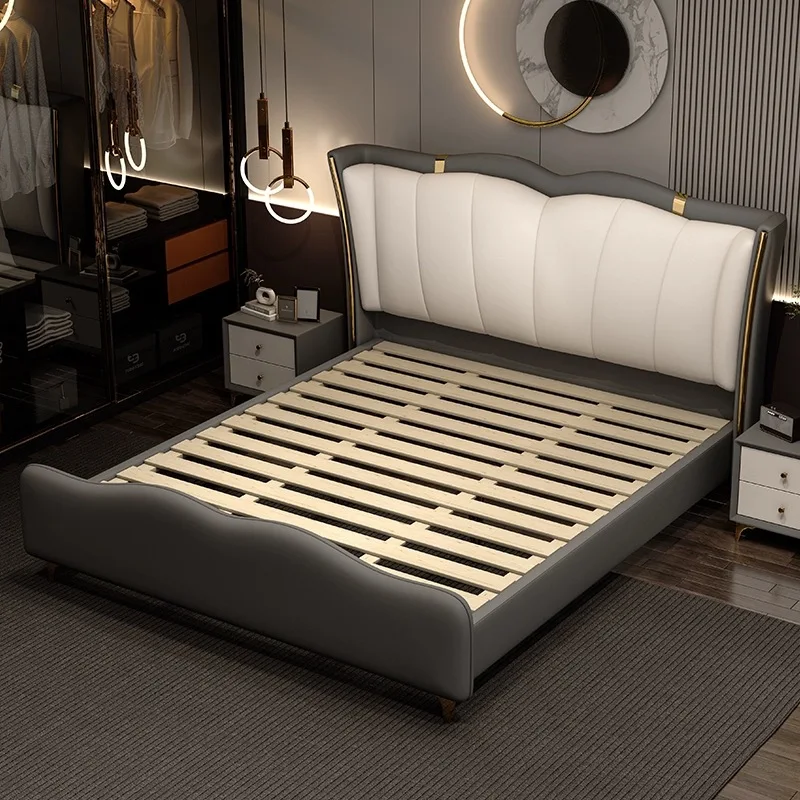 Up-holstered Beds King Size Bed Frame Luxury Bedroom Furniture Set Luxury King Size Bed Classic