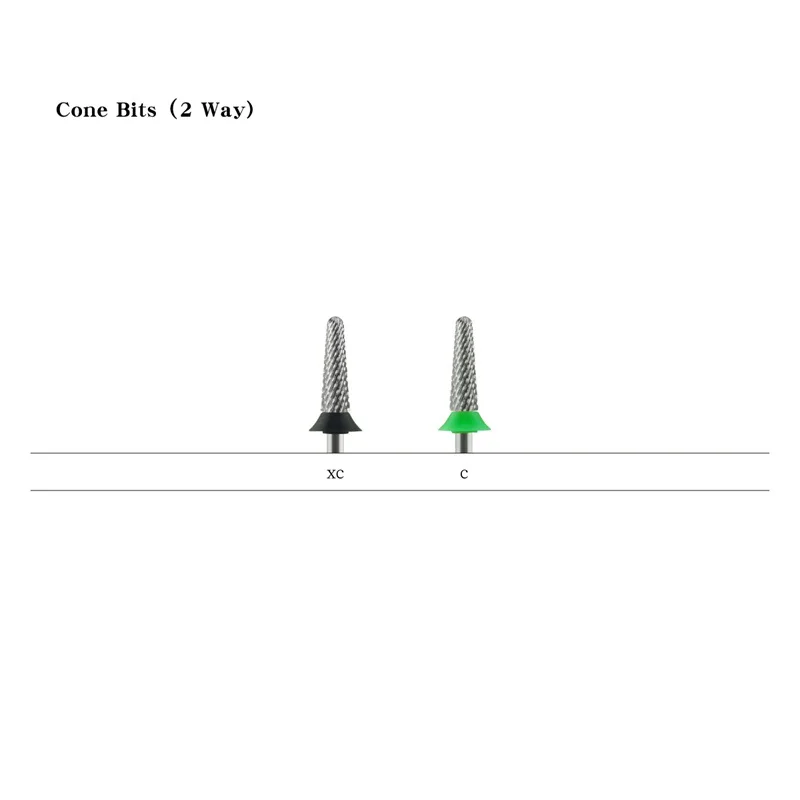 4.0mm Cone Bit 2 way Professional Tungsten Safety Steel Carbide Nail Drill Bits Manicure Removing Gel Polishing Salon Use