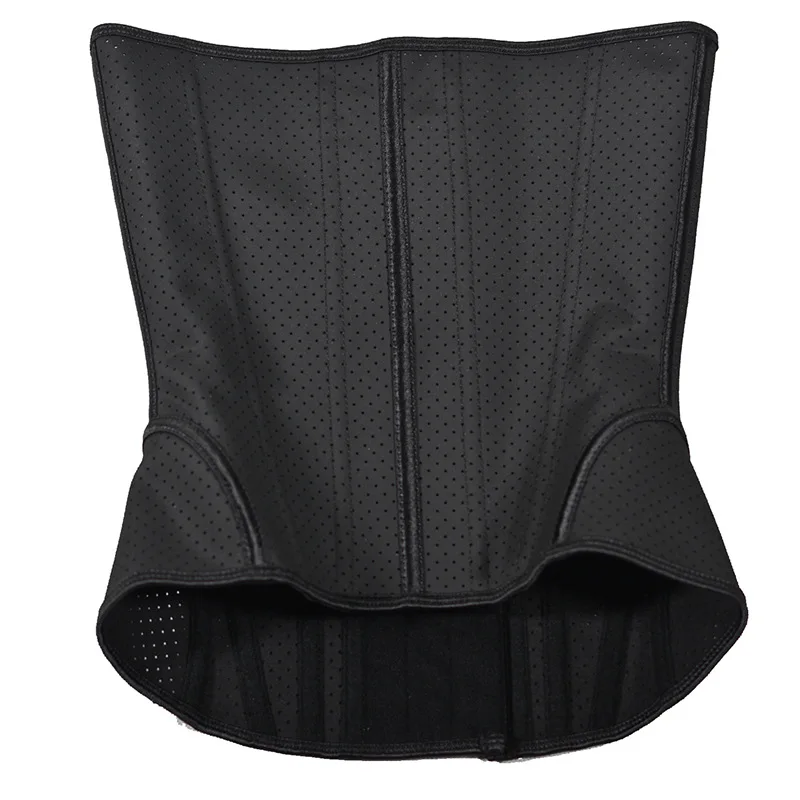 Womens Low U Breast up Latex Waist Cincher Adjustable Hooks Workout Waist Trainer Slimming Corset Bones 100% Latex 13 Steel Firm
