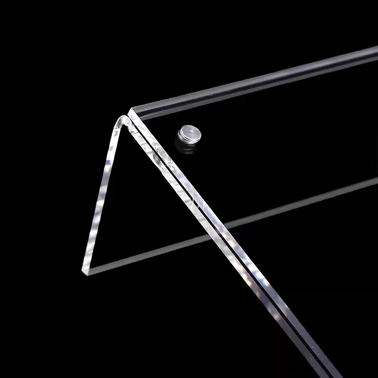 Wholesale Clear L-type Displays Table Cards clear acrylic products Desktop nameplate Table Card Acrylic Price Tag Holder