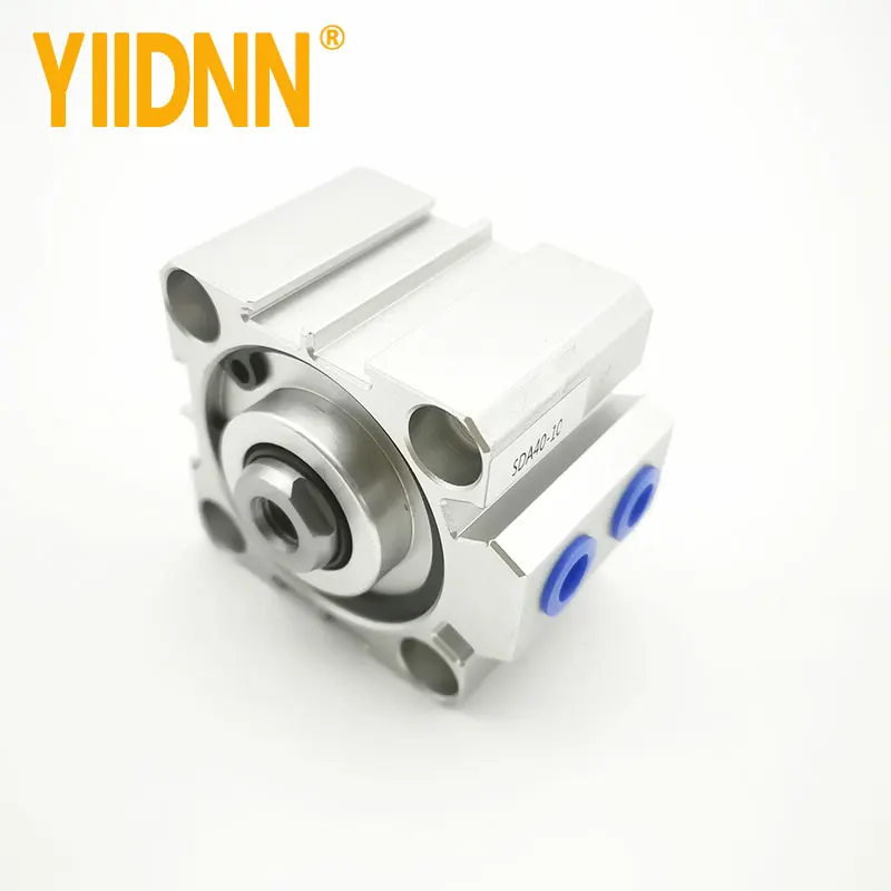 SDA Series Thin Pneumatic Cylinder16mm Bore Magnetic Ring Double Acting 5-50mm Stroke Compact Air Cylinder