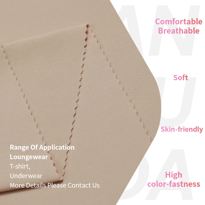 A3411 OEM ODM 4 Way Stretch Elastane 180GSM 89 Nylon 11 Spandex Single Jersey Knitted Fabric for Underwear