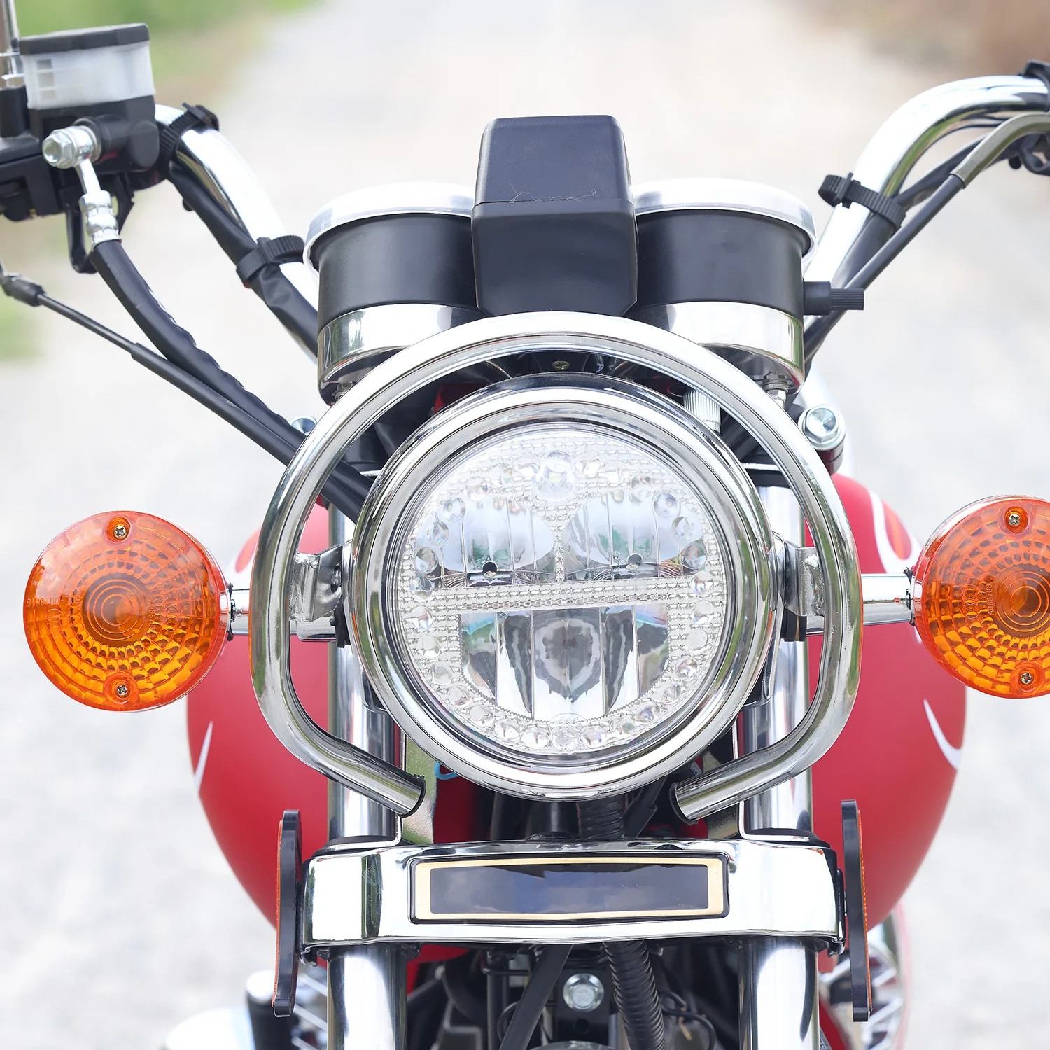 GN150 GN200 big fuel tank 13-spoke aluminum rim LED headlight with mp3 engine protector mud guard zalzel